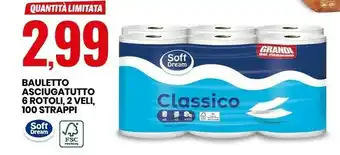 Eurospin Bauletto asciugatutto 6 rotoli offerta