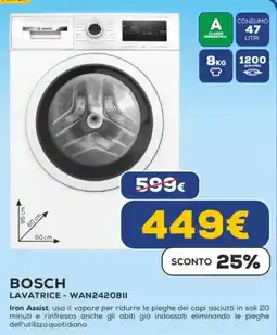 Euronics BOSCH LAVATRICE - WAN24208II offerta