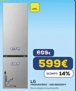 Euronics LG FRIGORIFERO - GBV3200DPY offerta