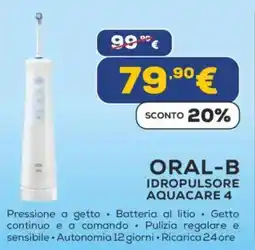 Euronics ORAL-B IDROPULSORE AQUACARE 4 offerta