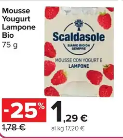 Carrefour Market Mousse Yougurt Lampone Bio offerta