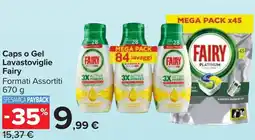 Carrefour Market Caps o Gel Lavastoviglie Fairy offerta