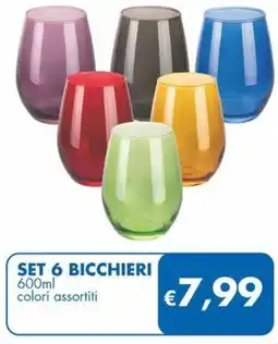 MD Discount Set 6 bicchieri offerta