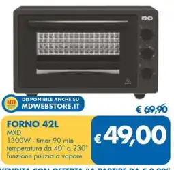 MD Discount Forno 42l MXD offerta