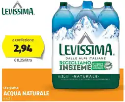 ALDI LEVISSIMA Acqua minerale naturale offerta