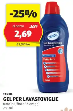 ALDI Gel per lavastoviglie TANDIL offerta