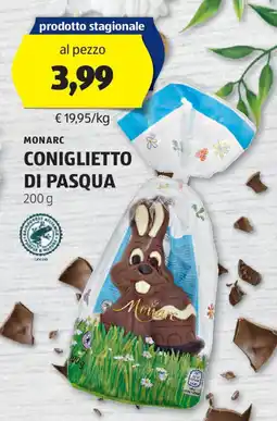 ALDI Coniglietto di pasqua MONARC offerta