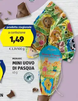 ALDI Mini uovo di pasqua MONARC offerta