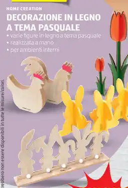 ALDI Decorazione in legno a tema pasquale HOME CREATION offerta