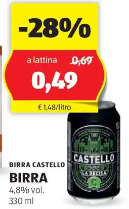 ALDI Birra BIRRA CASTELLO offerta