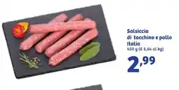 In'S Mercato Salsiccia di tacchino e pollo Italia offerta