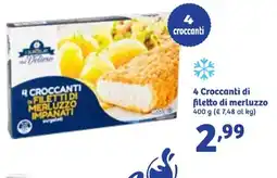 In'S Mercato 4 Croccanti di filetto di merluzzo offerta