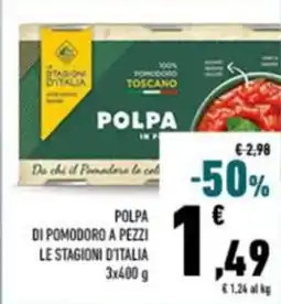 Conad Polpa di pomodoro a pezzi le stagioni d'italia offerta