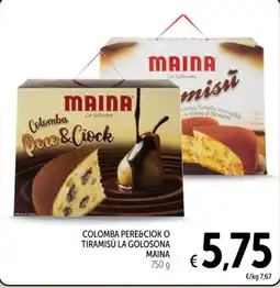 Spazio Conad Colomba pere&ciok o tiramisu la golosona MAINA offerta