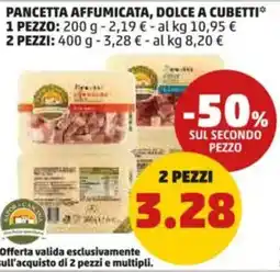 PENNY Pancetta affumicata, dolce a cubetti 1 pezzo: offerta