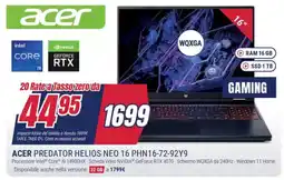 Trony ACER PREDATOR HELIOS NEO 16 PHN16-72-92Y9 offerta