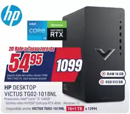 Trony HP DESKTOP VICTUS TG02-1018NL offerta