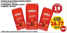 PENNY Capsule in alluminio lavazza suerte* compatibili nespresso 3 pezzi offerta