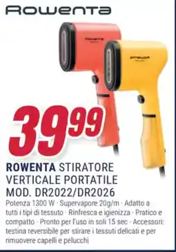 Trony ROWENTA STIRATORE VERTICALE PORTATILE MOD. DR2022/DR2026 offerta