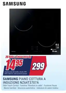 Trony SAMSUNG PIANO COTTURA A INDUZIONE NZ64T3707A offerta