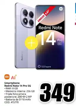 MediaWorld Smartphone Redmi Note 14 Pro 5G offerta