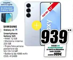 MediaWorld SAMSUNG Smartphone Galaxy S25 offerta