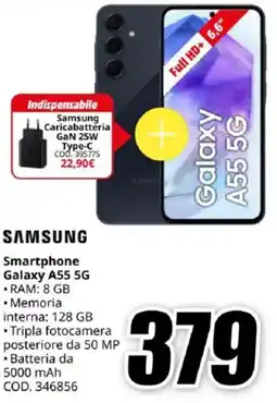 MediaWorld SAMSUNG Smartphone Galaxy A55 5G offerta