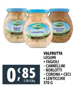 Deco Supermercati Valfrutta legumi offerta