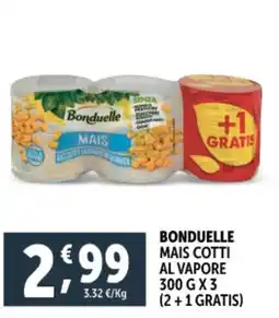 Deco Supermercati Bonduelle mais cotti al vapore offerta