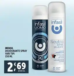 Deco Supermercati Infasil deodorante spray vari tipi offerta