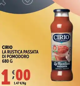 Deco Supermercati Cirio la rustica passata di pomodoro offerta