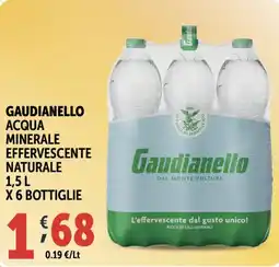 Deco Supermercati Gaudianello acqua minerale effervescente naturale offerta