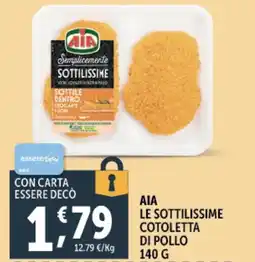 Deco Supermercati Aia le sottilissime cotoletta di pollo offerta