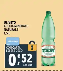 Deco Supermercati Uliveto acqua minerale naturale offerta