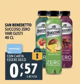 Deco Supermercati San benedetto succoso zero vari gusti offerta