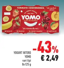 Conad Yogurt intero YOMO vari tipi offerta