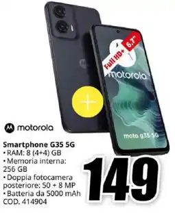 MediaWorld motorola Smartphone G35 5G offerta