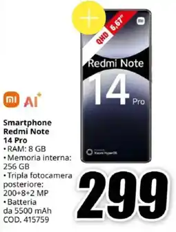 MediaWorld Smartphone Redmi Note 14 Pro offerta