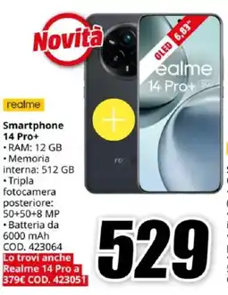 MediaWorld realme Smartphone 14 Pro+ offerta