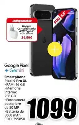 MediaWorld Gemini Smartphone Pixel 9 Pro XL offerta