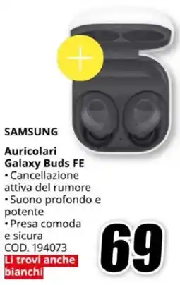 MediaWorld SAMSUNG Auricolari Galaxy Buds FE offerta