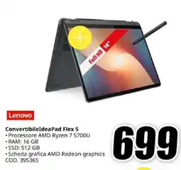 MediaWorld Lenovo ConvertibileIdeaPad Flex 5 offerta