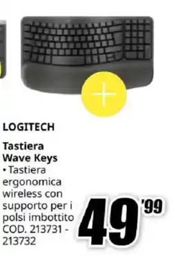 MediaWorld LOGITECH Tastiera Wave Keys offerta