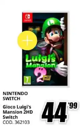 MediaWorld NINTENDO SWITCH Gioco Luigi's Mansion 2HD Switch offerta