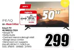 MediaWorld ΡΕAQ Smart TV 4K 50GQU-7024 offerta