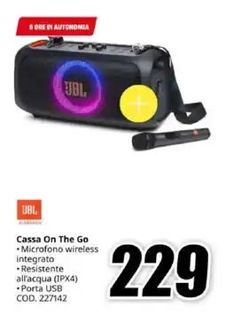MediaWorld JBL Cassa On The Go offerta