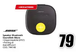 MediaWorld BOSE Speaker Bluetooth Soundlink Micro offerta