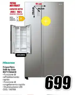 MediaWorld Hisense Frigorifero Side by Side RS711N4ACE offerta