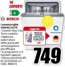MediaWorld BOSCH Lavastoviglie SMV4ECX27E offerta