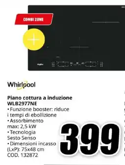MediaWorld Whirlpool Piano cottura a induzione WLB2977NE offerta